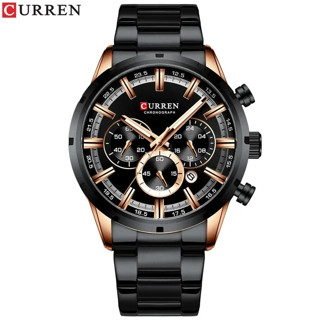 CURREN 8355 Watches Reloj Relogio Silver Dials Chronograph