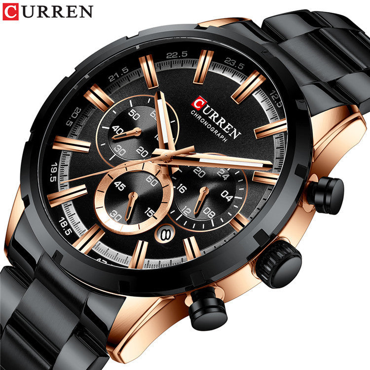 CURREN 8355 Watches Reloj Relogio Silver Dials Chronograph