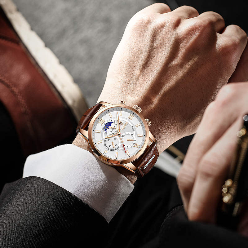 Lige 8932 Luxury Classic Male Waterproof Japan Quartz Movement Wrist Watch