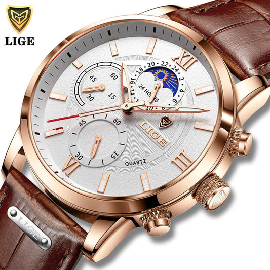 Lige 8932 Luxury Classic Male Waterproof Japan Quartz Movement Wrist Watch