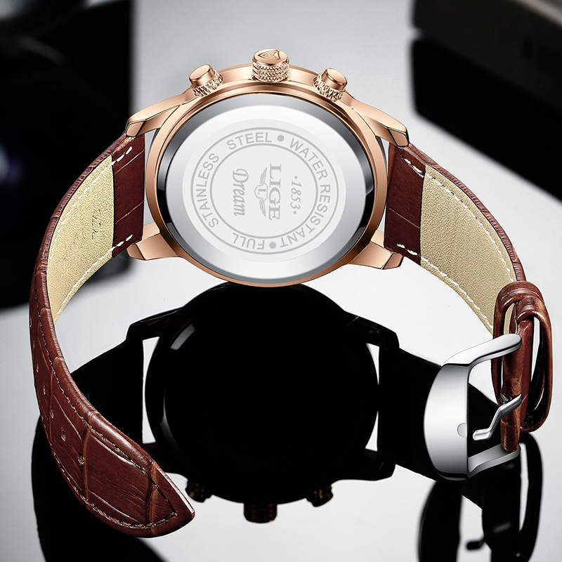 Lige 8932 Luxury Classic Male Waterproof Japan Quartz Movement Wrist Watch
